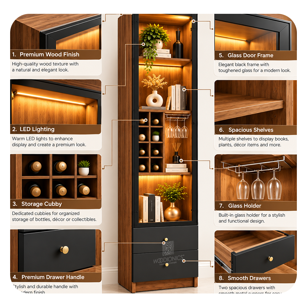 NEXUS Tall Display Cabinet - Image 5